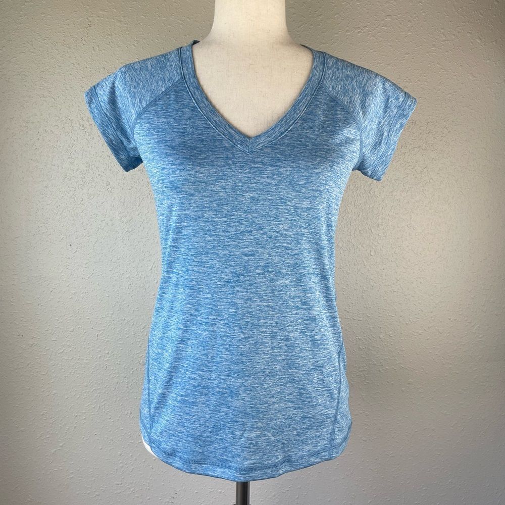 NWOT Ideology Blue V-Neck T-Shirt Size XS